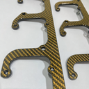 Custom Gold Carbon Fiber Hydro Dipped LS Coil Brackets Fit LSX Swap Truck 5.3L LS1 LS3 LS2 LO4 LO9 LS6 L92 L99 L33 LR4